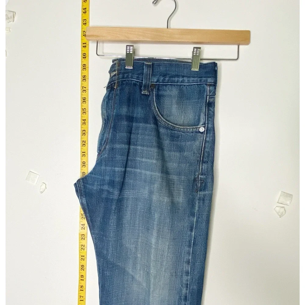 Levis 514 Jeans Mens 36x30 Slim Straight Leg Blue Denim Faux Flap Pocket Western
